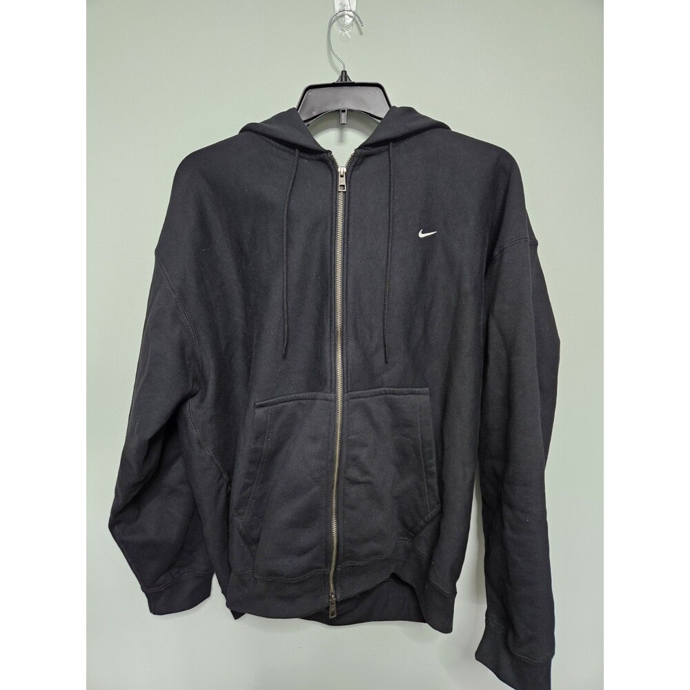 Sz XL - Nike Life Fleece Full Zip Hoodie Black